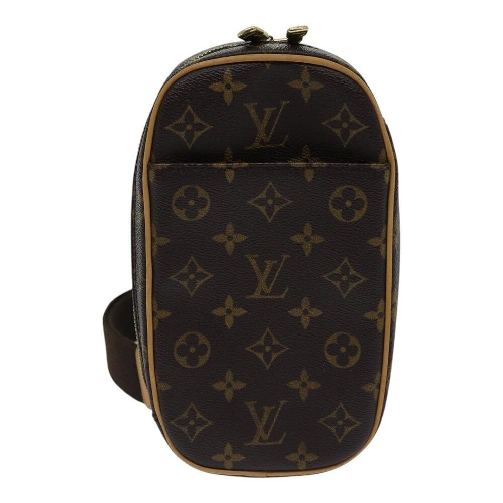 Louis Vuitton Monogram Pochette Gange Shoulder Bag Brown